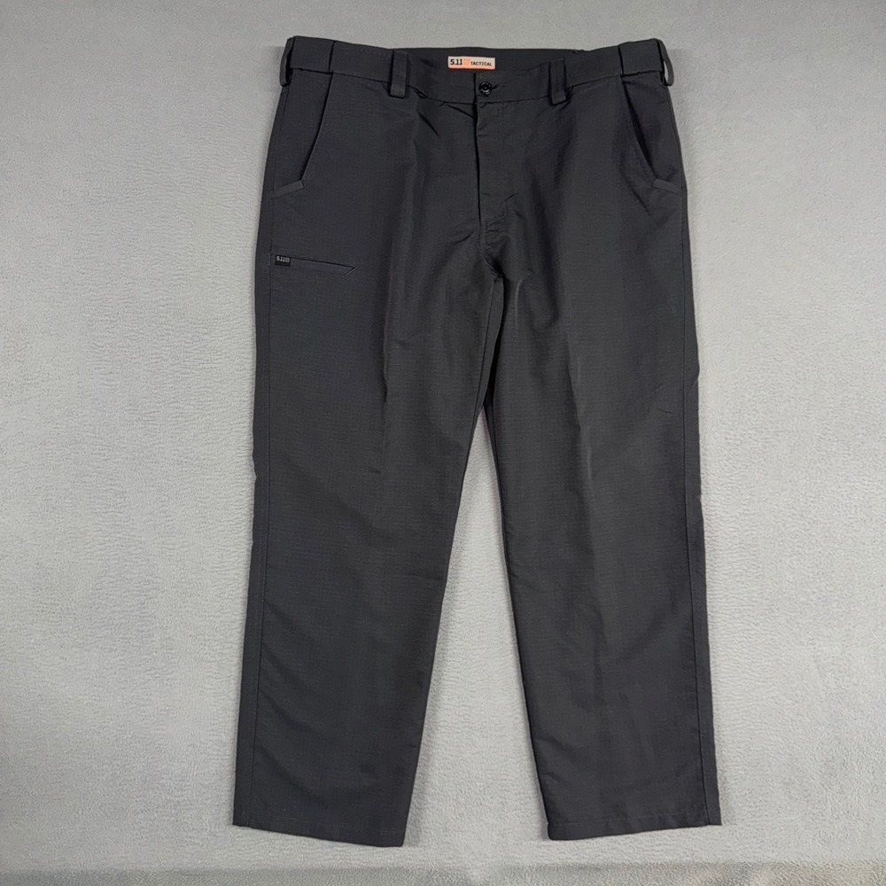 5.11 Tactical Fast-Tac Urban Pants Mens 40x30 Charcoal Gray Ripstop Zip Pocket
